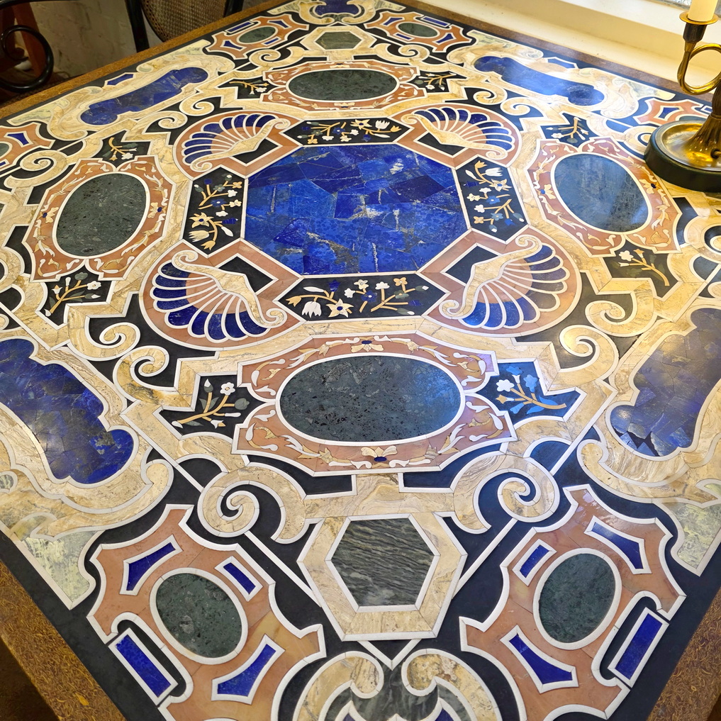 A Florentine style Pietre Dure Inlaid Table